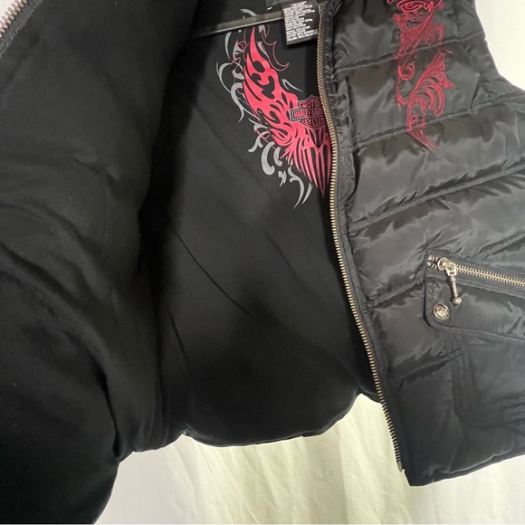Harley Davidson Puffer Vest Biker Riding Vest Size S - Picture 4 of 11